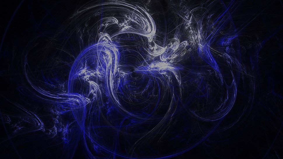 blue and gray abstract painting HD wallpaper